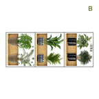 3pcs Plant Wall Sticker Set Home Decor