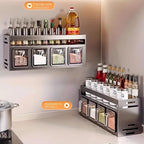 Stainless Steel Wall-Mounted Kitchen Spice Rack