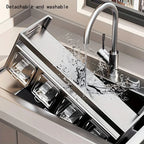 Stainless Steel Wall-Mounted Kitchen Spice Rack