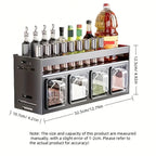 Stainless Steel Wall-Mounted Kitchen Spice Rack