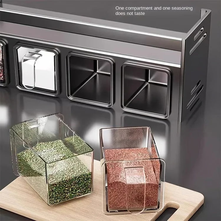 Stainless Steel Wall-Mounted Kitchen Spice Rack