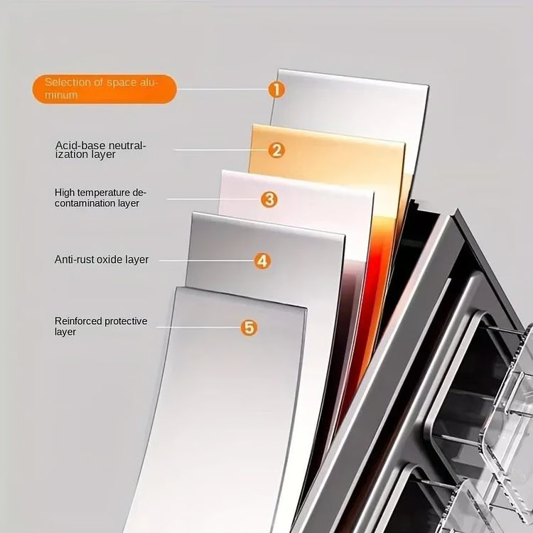 Stainless Steel Wall-Mounted Kitchen Spice Rack