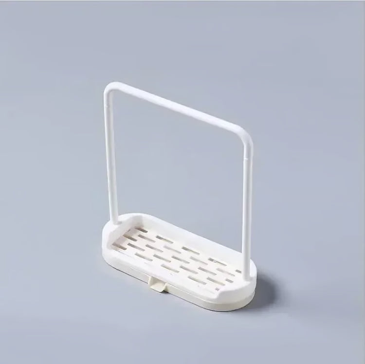 Solid Color Kitchen Storage Rack, Towel, Sponge & Soap Holder Organizer