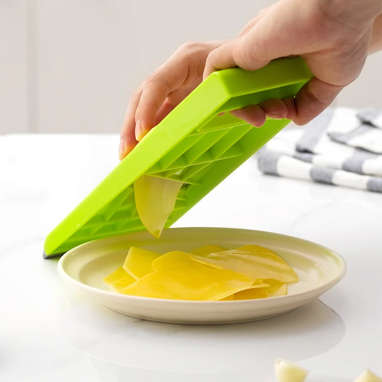 Multifunctional Vegetable Cutter & Mandoline Slicer with Steel Blade, Versatile Kitchen Tool for Potato, Carrot