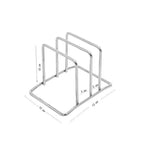 Heavy-Duty Stainless Steel Pot Lid and Cutting Board Organizer Combo, Space-Saving Countertop Rack with Non-Shake Design