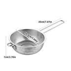 Portable Stainless Steel Colander Basket, Multipurpose Strainer for Kitchens, Comfortable Grip
