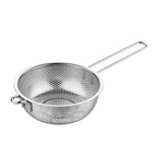 Portable Stainless Steel Colander Basket, Multipurpose Strainer for Kitchens, Comfortable Grip