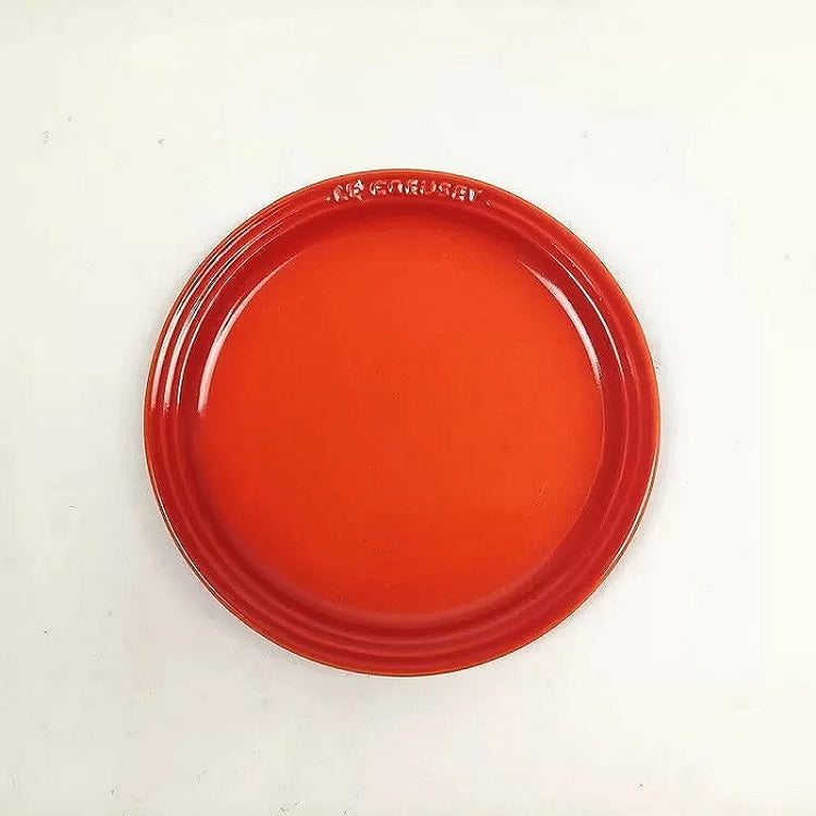 Rainbow Enamel Dinner Plates Set Colorful Round Decorative Tableware