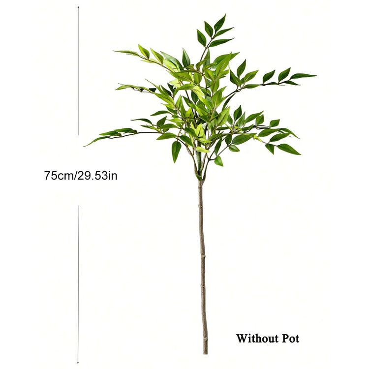 Green Tall Plants Fake, Artificial Plants Nandina Tree, Faux Branches Leaves Plants for Home Garden Office Decor