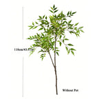 Green Tall Plants Fake, Artificial Plants Nandina Tree, Faux Branches Leaves Plants for Home Garden Office Decor