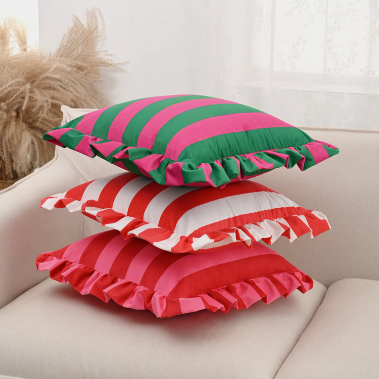 Striped Lace Velvet Pillowcase Soft Cushion Covers Luxury Cozy Pillowcases for Couch Bedroom Living Room Home Decoration