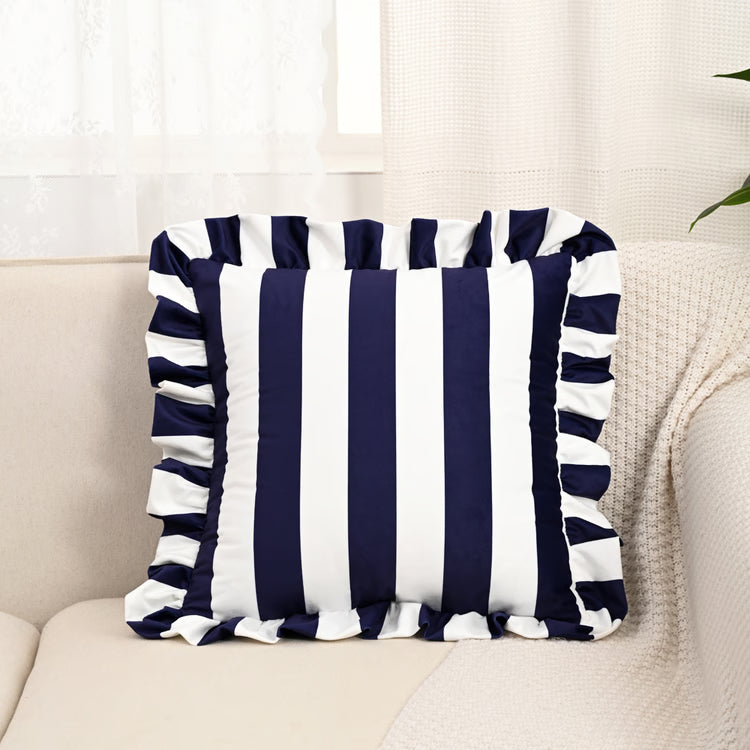 Striped Lace Velvet Pillowcase Soft Cushion Covers Luxury Cozy Pillowcases for Couch Bedroom Living Room Home Decoration