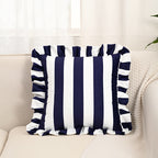 Striped Lace Velvet Pillowcase Soft Cushion Covers Luxury Cozy Pillowcases for Couch Bedroom Living Room Home Decoration