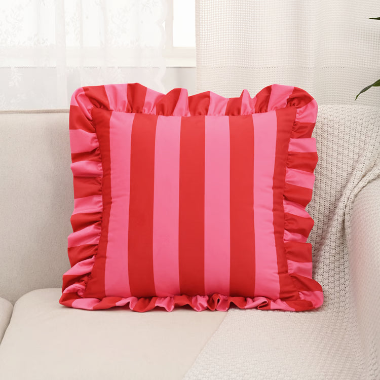 Striped Lace Velvet Pillowcase Soft Cushion Covers Luxury Cozy Pillowcases for Couch Bedroom Living Room Home Decoration