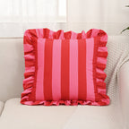 Striped Lace Velvet Pillowcase Soft Cushion Covers Luxury Cozy Pillowcases for Couch Bedroom Living Room Home Decoration