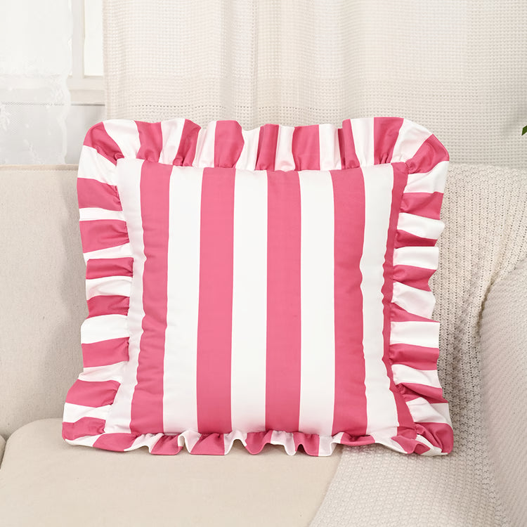 Striped Lace Velvet Pillowcase Soft Cushion Covers Luxury Cozy Pillowcases for Couch Bedroom Living Room Home Decoration