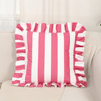 Striped Lace Velvet Pillowcase Soft Cushion Covers Luxury Cozy Pillowcases for Couch Bedroom Living Room Home Decoration