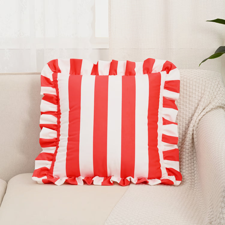 Striped Lace Velvet Pillowcase Soft Cushion Covers Luxury Cozy Pillowcases for Couch Bedroom Living Room Home Decoration